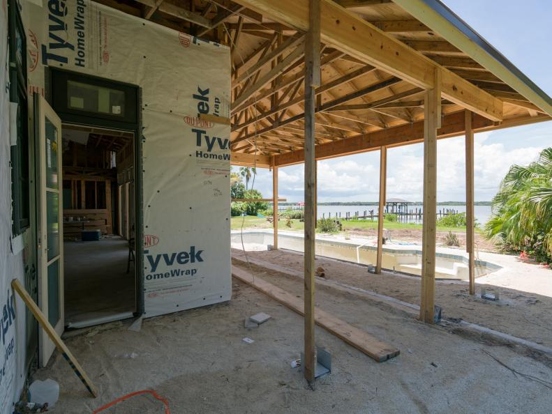 Exterior view of progress at the HGTV Dream Home 2016 Merritt Island, FL.