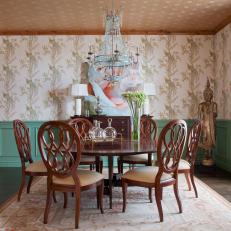 Funky and Feminine Eclectic Dining Room 