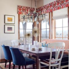 Sunny Eclectic Dining Room Boasts Funky Patterns 
