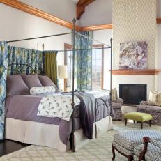 Traditional Bedroom With Bold Patterns