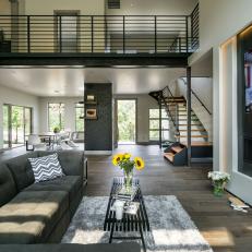 Two-Story Great Room is Open and Contemporary