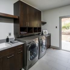Contemporary Laundry Room is Functional, Stylish