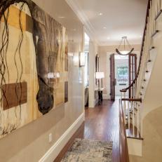 Abstract Art in Transitional Hallway