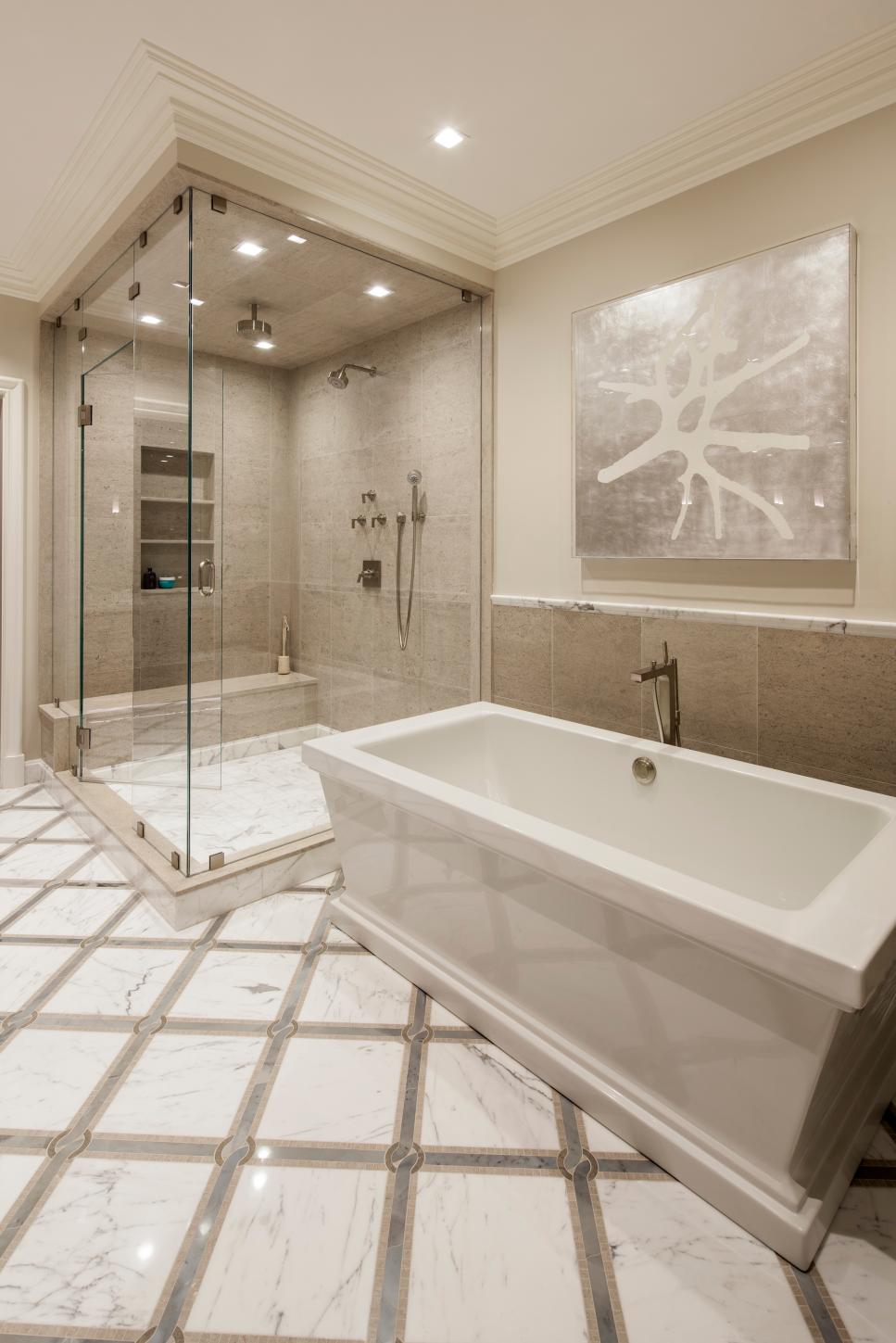 Spa-Worthy Bathroom With Soaker Tub and Walk-In Shower | HGTV