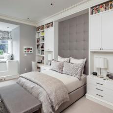 Gray Girl's Bedroom is Sophisticated, Eclectic