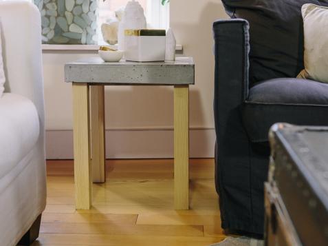 How to Make a Wood and Concrete End Table