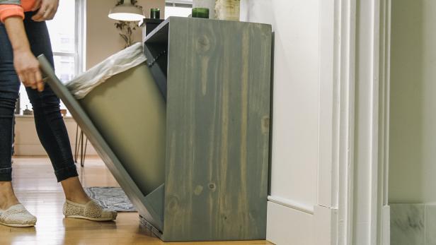 How To Make A Trash Can Cabinet, Wood Trash Bin Cabinet Plans