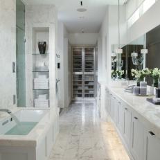 All-White Spa Bathroom Is Bright, Luxurious