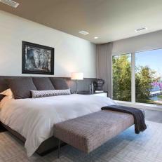 Shades of Brown Create Warmth in Contemporary Bedroom