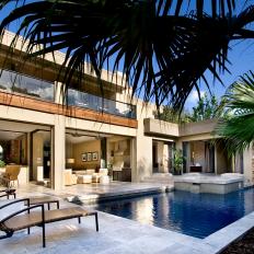 Contemporary Home Features Swimming Pool and Spa