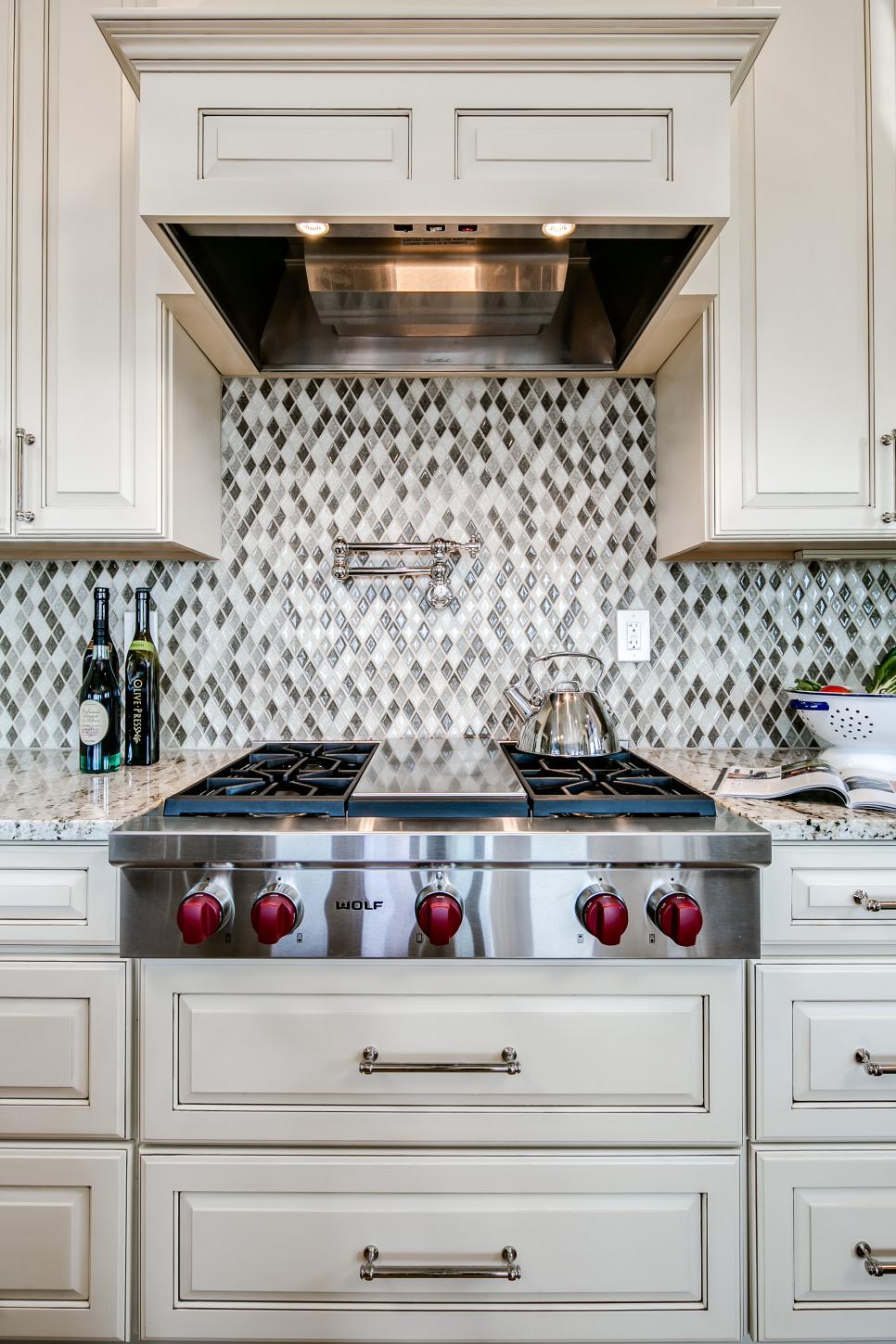 Kitchen Features Eye-Catching Mosaic Tile Backsplash | HGTV