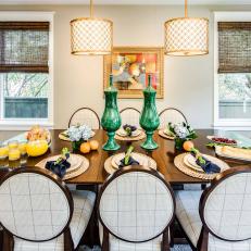 Neutral, Eclectic Dining Room is Elegant