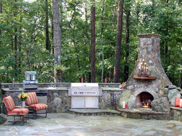 Affordable Outdoor Kitchen Diy, Average Cost Of Outdoor Kitchen With Fireplace