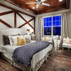 Transitional Master Bedroom Blends Rustic and Contemporary