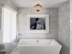 Modern Gray Bathroom with Elegant Accents 