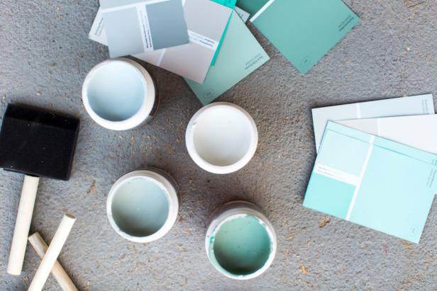 Take a sample size of any paint color being used in the same room to see how the paint color reads up against the tile, aiming for the colors to be almost exact but just slightly off to avoid a catalog feeling.