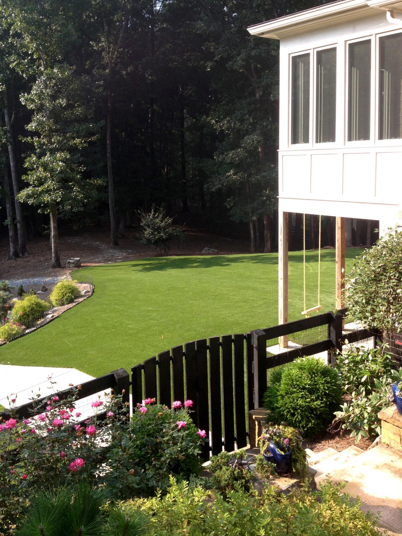 Water Wars Artificial Grass In A Georgia Backyard Hgtv