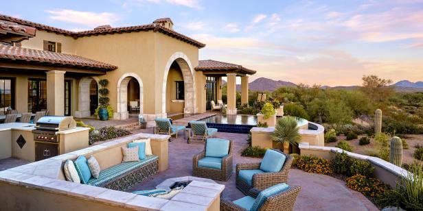 Southwestern Home Exterior, Patio, Pool