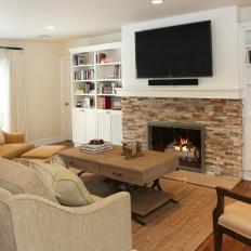 Transitional Living Room is Comfortable, Relaxed