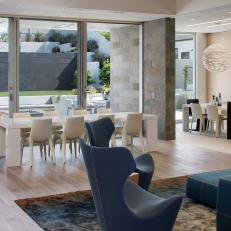 Textures Add Interest in Minimal, Modern Dining Room