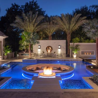 A Backyard Oasis Bursting with Elements for Entertaining