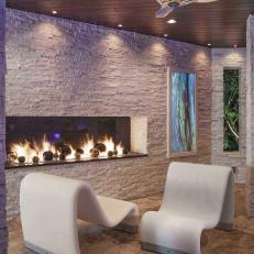 Architectural Chairs Provide a Seat to Warm by the Fireplace