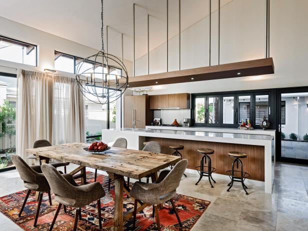 Kitchen Between Dining Room And Family Room