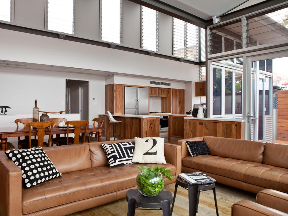 Brown Leather Sofas, Modern Brown Leather Sofa Living Room