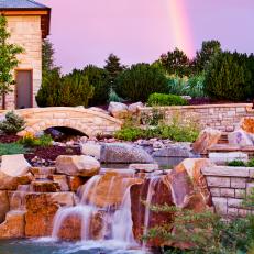 Stone Hardscape Features Create Layers in the Landscape