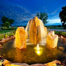 A Dramatic Showstopper Stone Water Feature