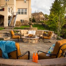 An Inviting Stone Patio With Plenty of Seating
