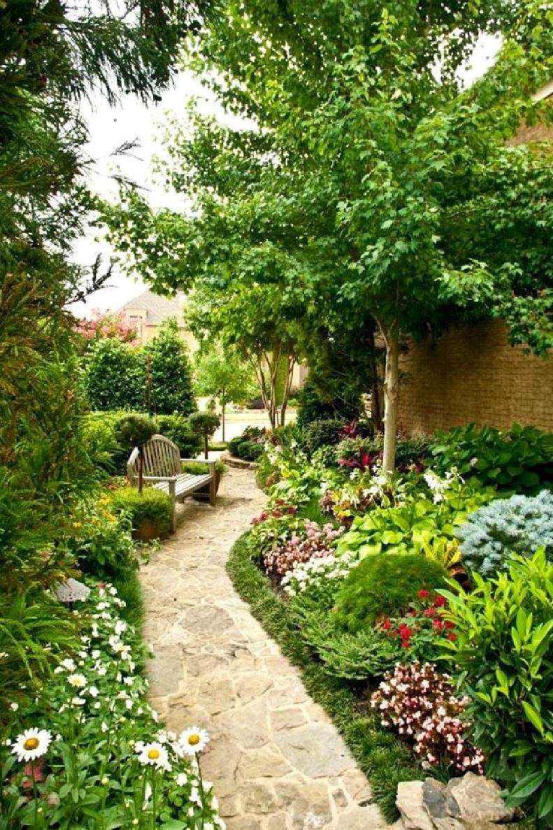 Flagstone Walkway With Beautiful Landscaping
