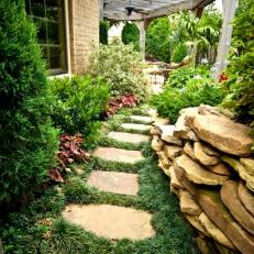 Inviting Stepping Stone Walkway to Backyard