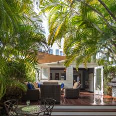 Outdoor Living Space is Tropical, Relaxing 
