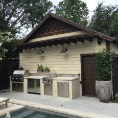 Outdoor Kitchen is Contemporary, Stylish