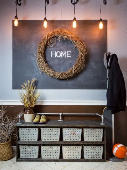 DIY Storage Bench With Rustic Industrial Style HGTV