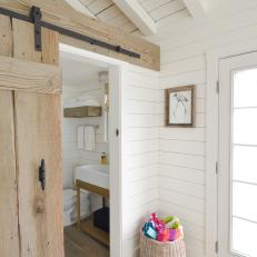 Barn Door in a White Cottage