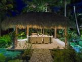 Tropical Dining Area at Night