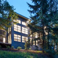 Interior Lighting Highlights Architectural Details at Night