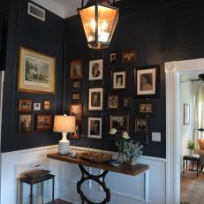 Family Photos Bring Personality to Classic Living Space