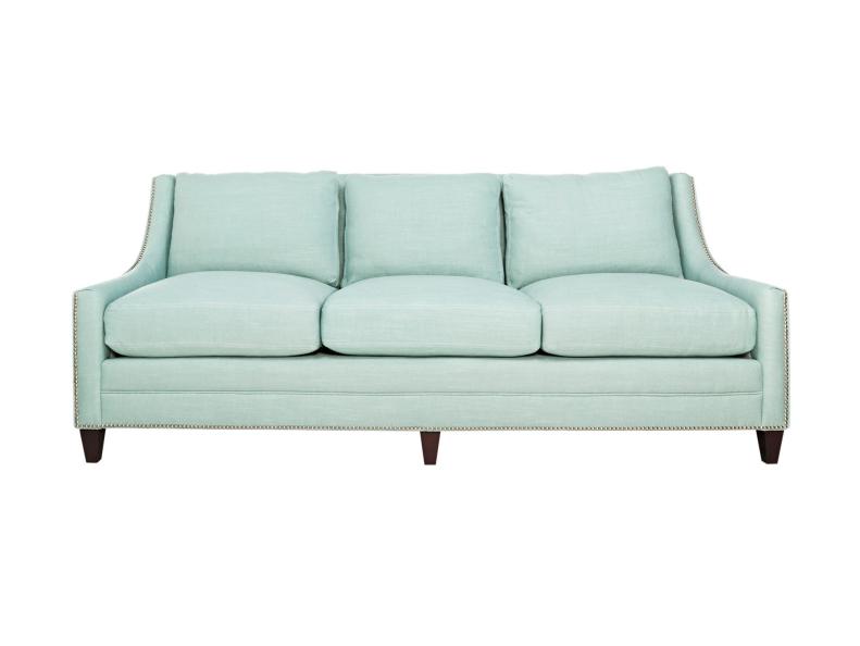 Blue Sofa With Nailhead Trim