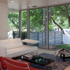 Modern Living Room With Window Wall
