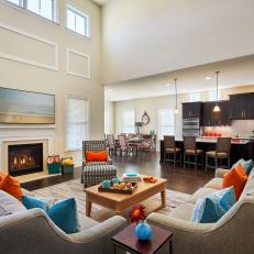  Bold Accents Pop in Comfortable Great Room