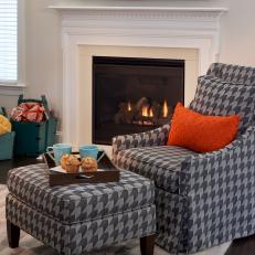 Modern Fabric Adds Bold Touch to Sitting Area