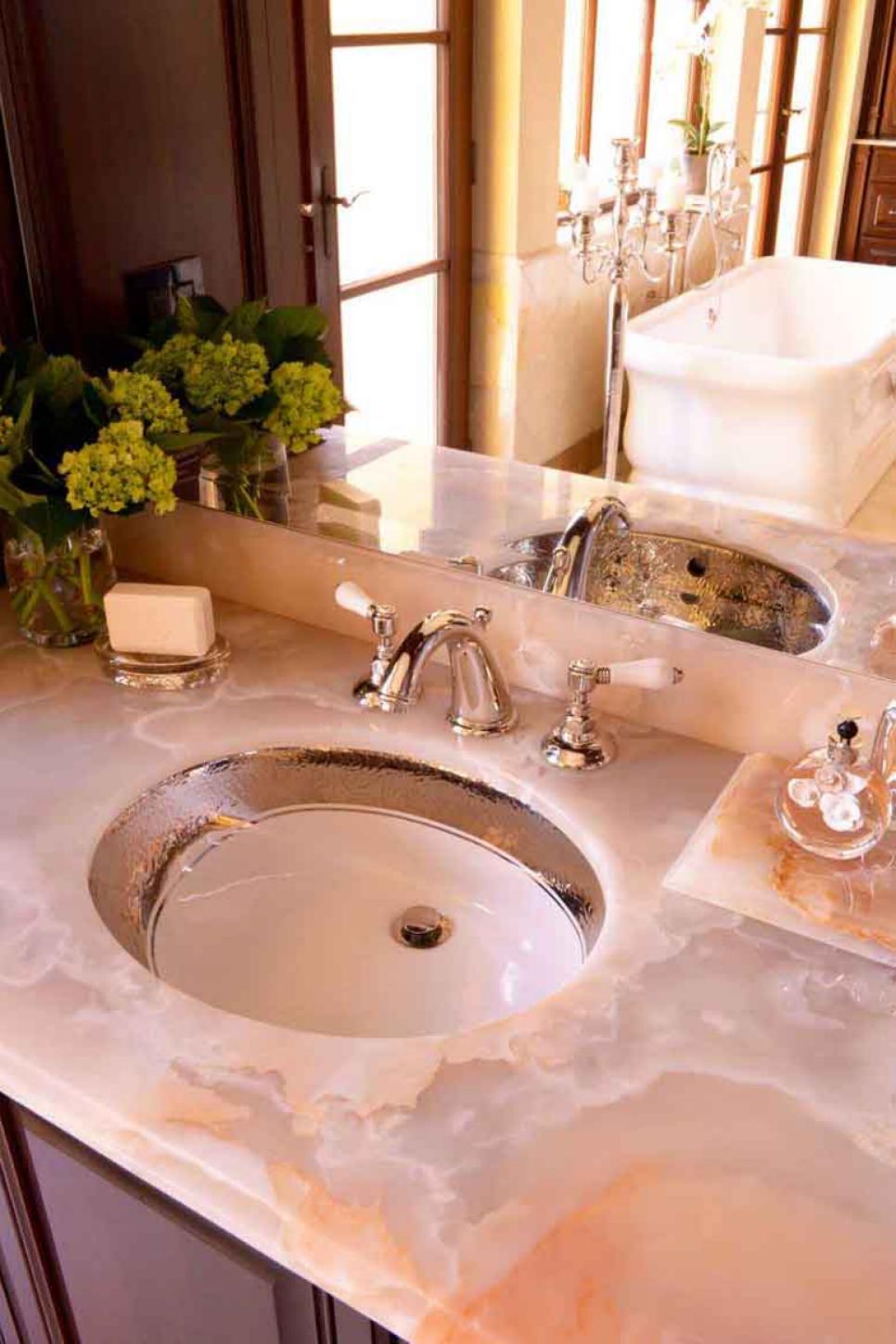 Traditional Vanity with Unique Under-Mount Sink | HGTV