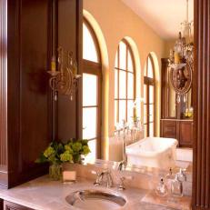 Traditional Bath with Paneled Walls, Accent Lighting