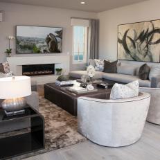 Contemporary Living Room Boasts Ocean View