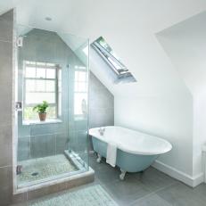 Light-Filled Spa Bathroom Features Transitional Design