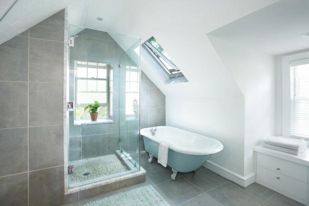 Light-Filled Spa Bathroom Features Transitional Design | HGTV