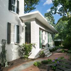 White Exterior Siding on Great Room Addition